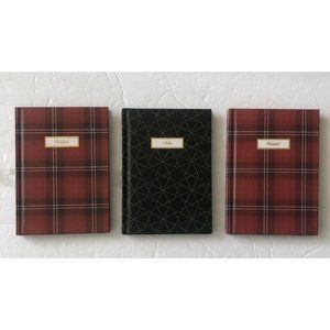 H&M 3Pc Notebooks Memo( 2-Wishlist &1- Notes) Book Black & Red Hard Cover